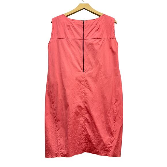 MARNI Sleeveless Pleated Shift Dress in Coral Poplin Size 42 IT (US 6) - Picture 14 of 14